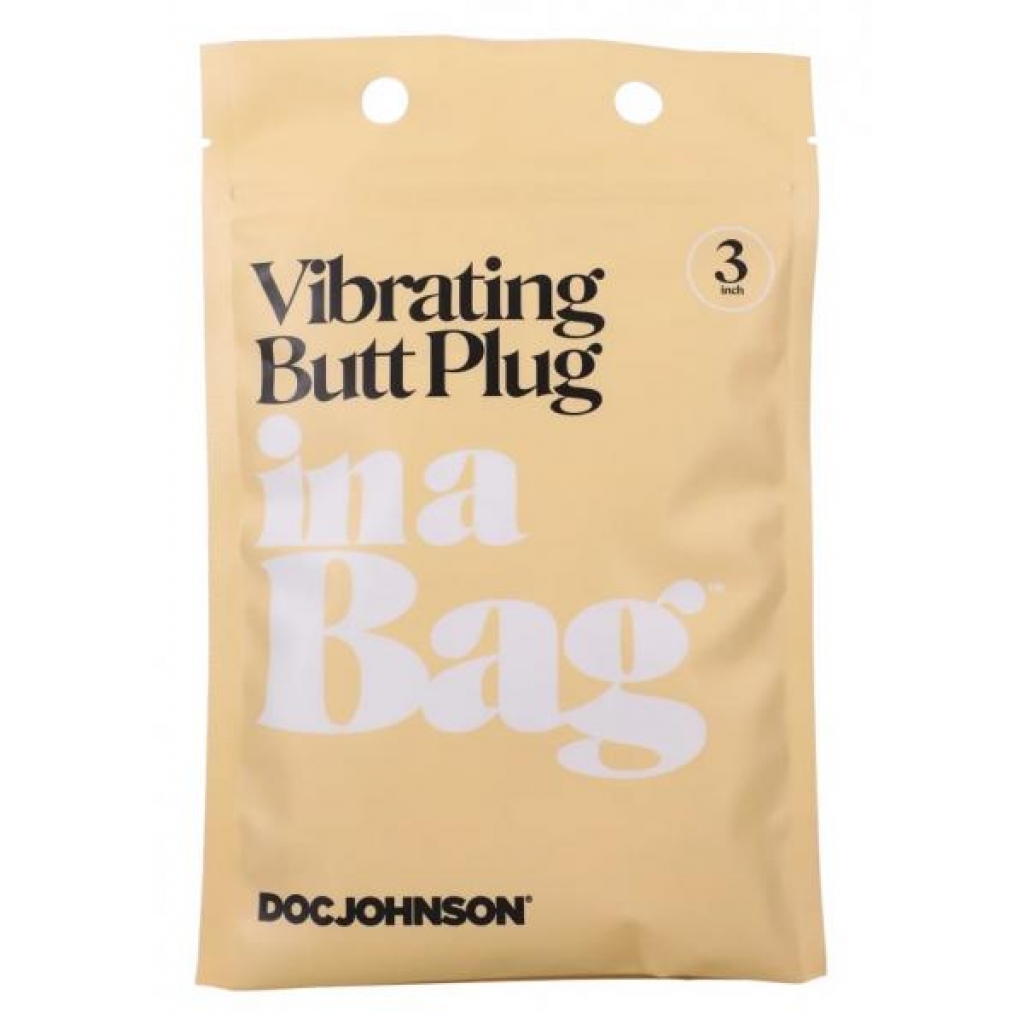 In A Bag Butt Plug - 3 Black Vibrating