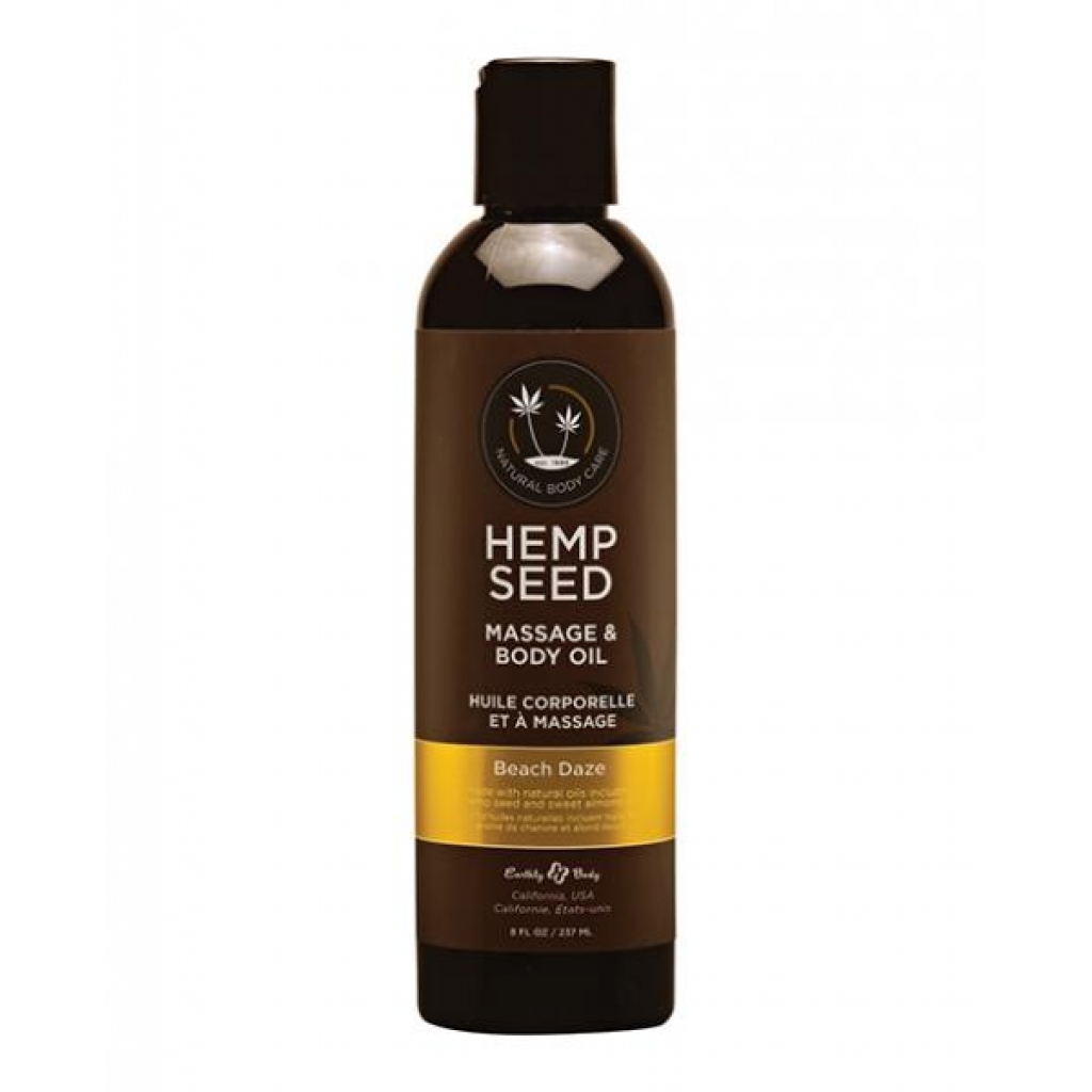 Hemp Seed Massage Oil Beach Daze 8 Oz