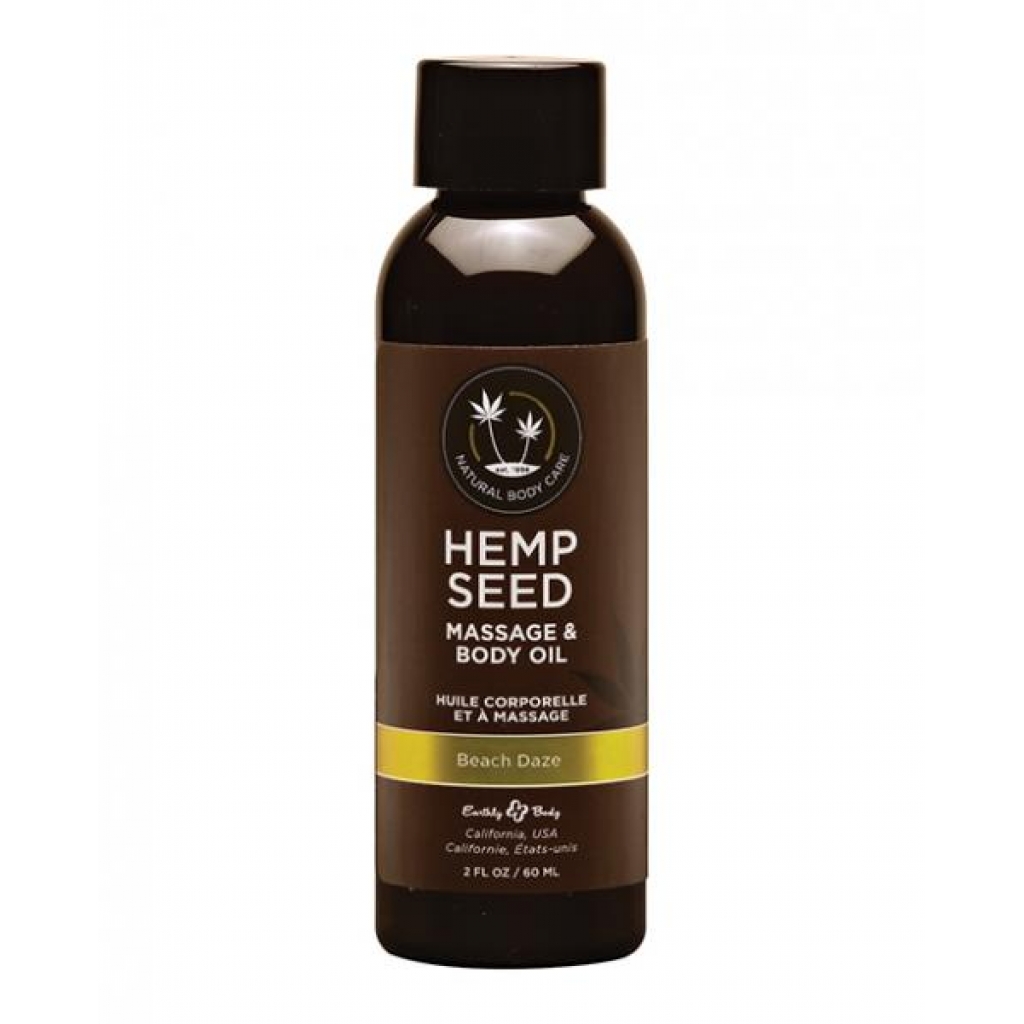 Hemp Seed Massage Oil – Beach Daze (2 Oz)