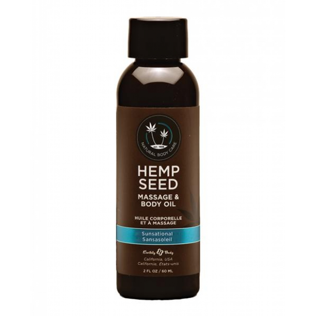 Sunsational Hemp Seed Massage Oil - 2 oz