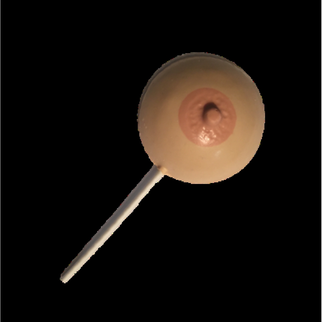 Large Single Boob Butterscotch Lollipop