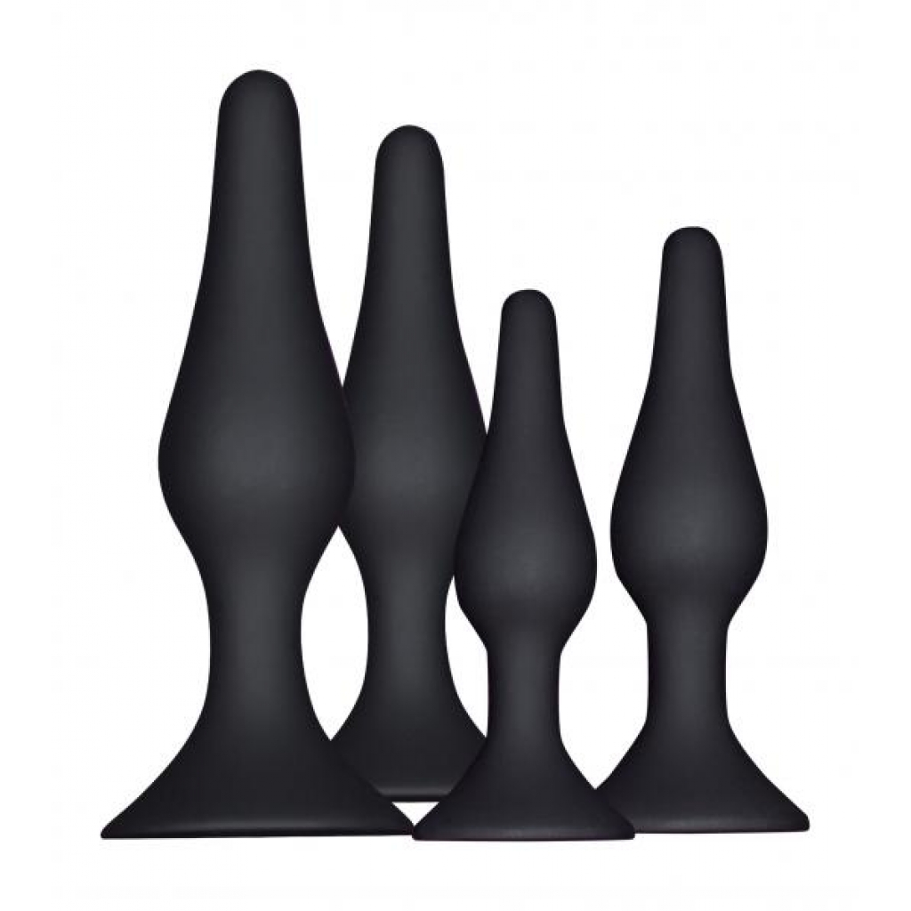 Edonista Alessandra 4pc Anal Plug Set - Black