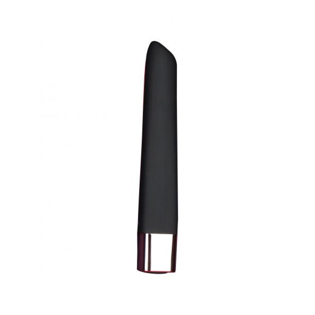 Edonista Quinn Silicone Bullet Vibrator - Black, 10 Modes