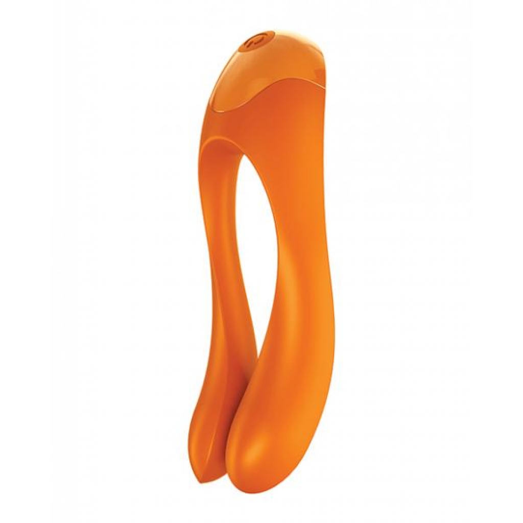 Versatile Pleasure with Satisfyer Candy Cane Orange Finger Vibrator