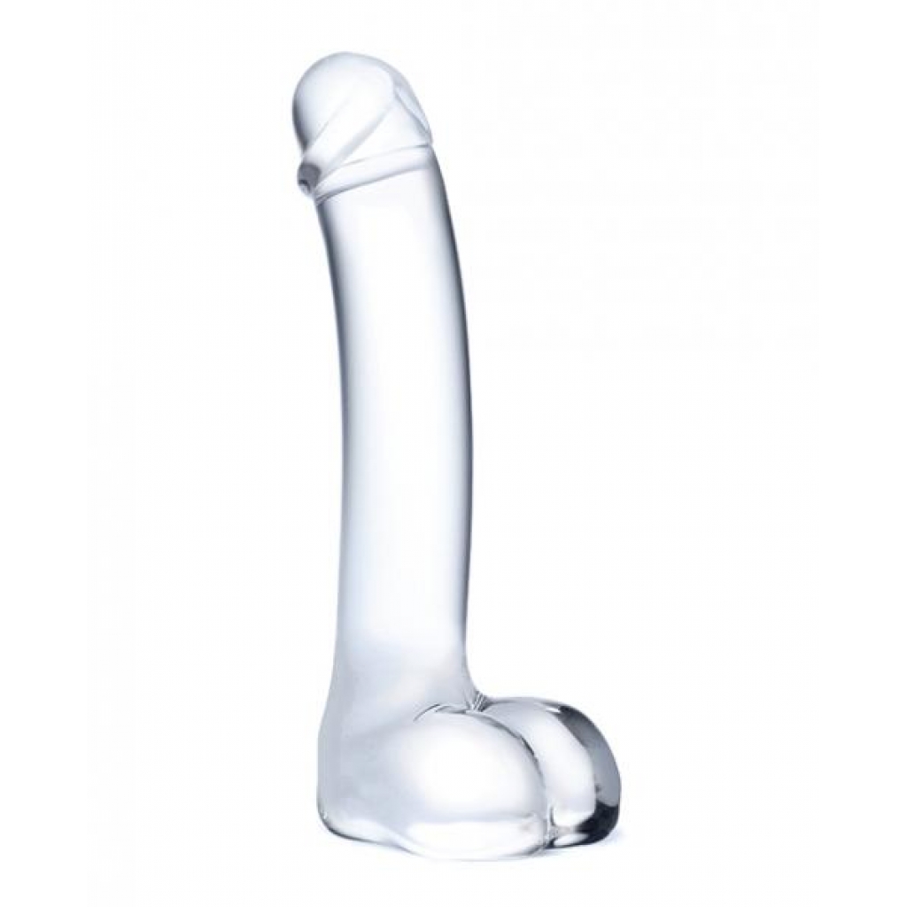 Glas 7 inches Realistic Curved Glass G-Spot Dildo - Clear