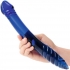 Glass 11-inch Double-Sided Dildo with Handle Grip for Versatile Pleasure