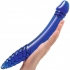 Glass 11-inch Double-Sided Dildo with Handle Grip for Versatile Pleasure