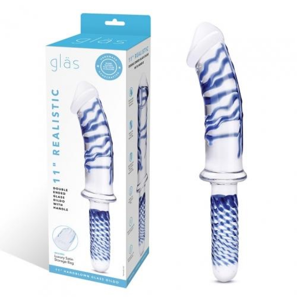 Glas 11-Inch Realistic Double-Ended Dildo with Handle