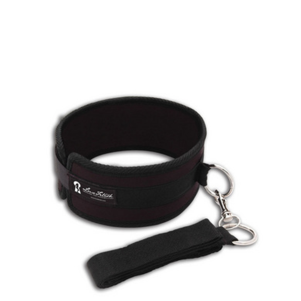 Lux Fetish Adjustable Collar and Leash Set in Black