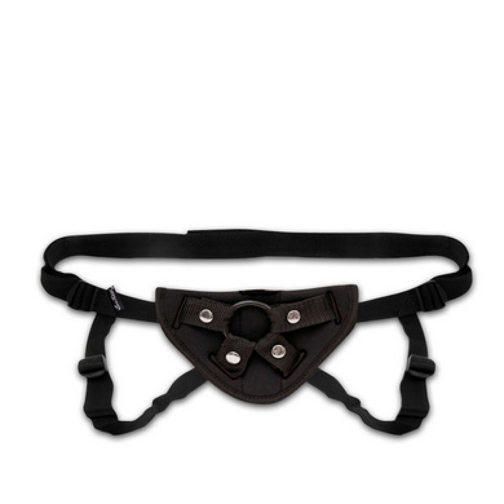 Lux Fetish Neoprene Strap On Harness - Black