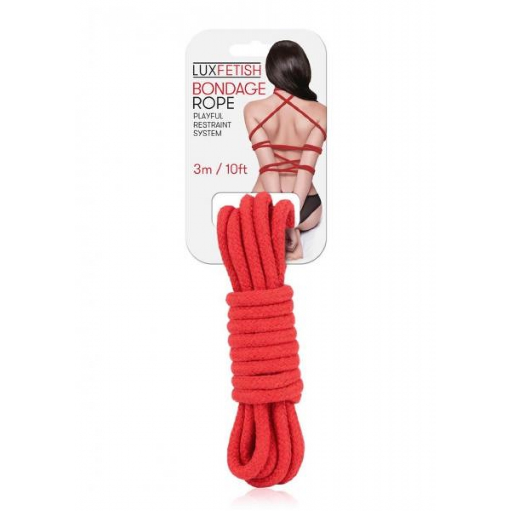 Lux Fetish 3M Red Bondage Rope for Creative Play