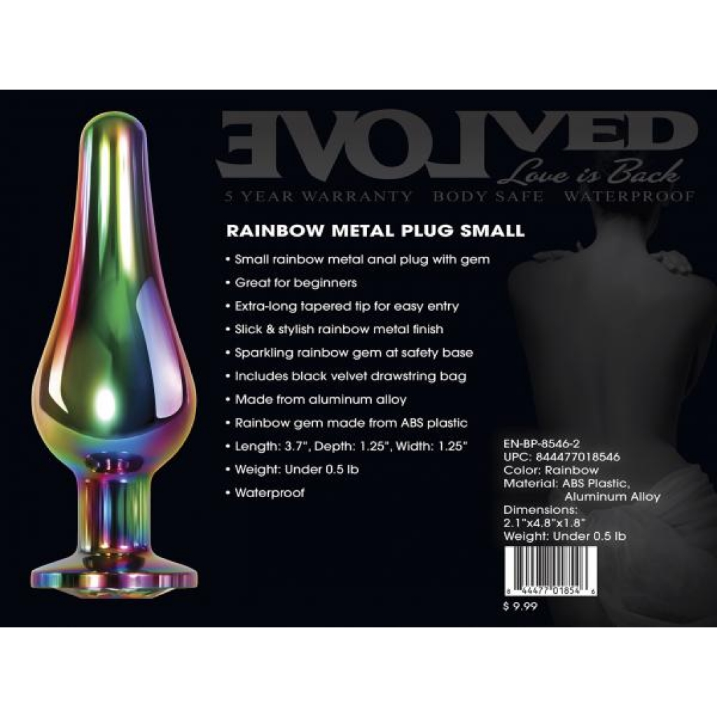 Rainbow Metal Plug Small - Explorable Sensations