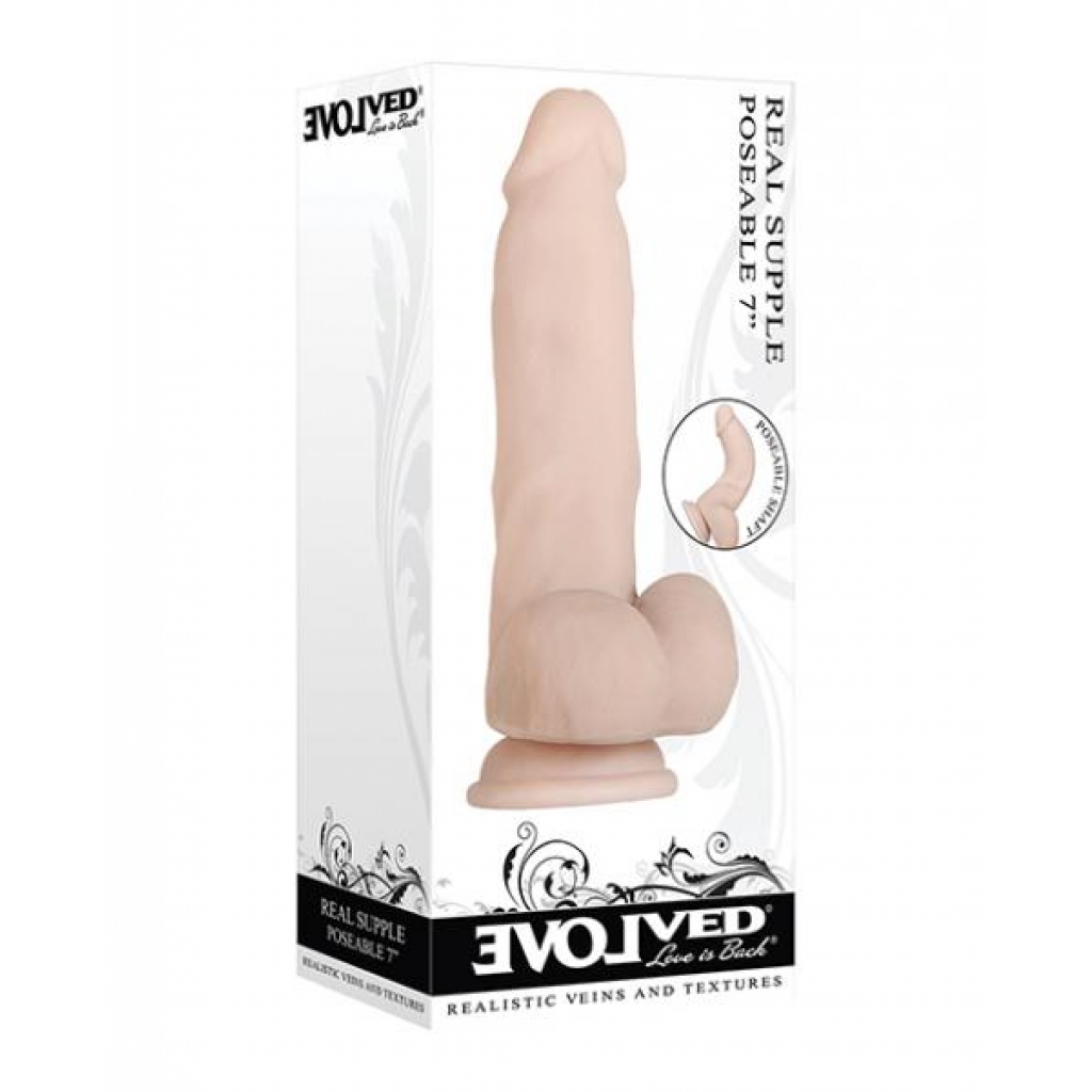 Real Supple Poseable Dildo - 7 In