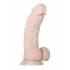 Real Supple Poseable Girthy 8.5 Inch Dildo - Light Beige