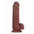 Real Supple Poseable Girthy 8.5-Inch Dark Dildo