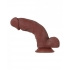 Real Supple Poseable Girthy 8.5-Inch Dark Dildo