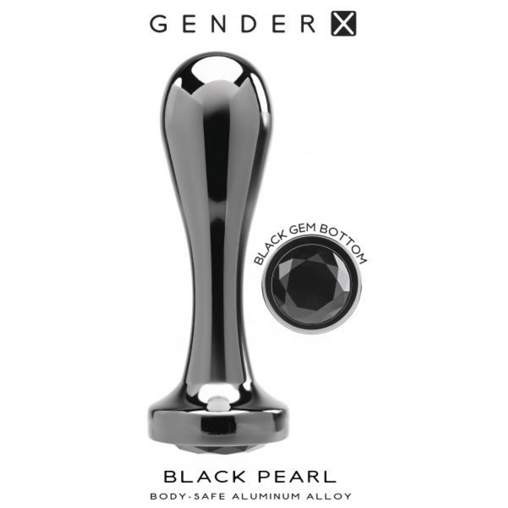 Gender X Black Pearl Large Butt Plug - Elegant Pleasures