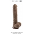 10 Inch Poseable Flexskin True Feel Dildo - Dark