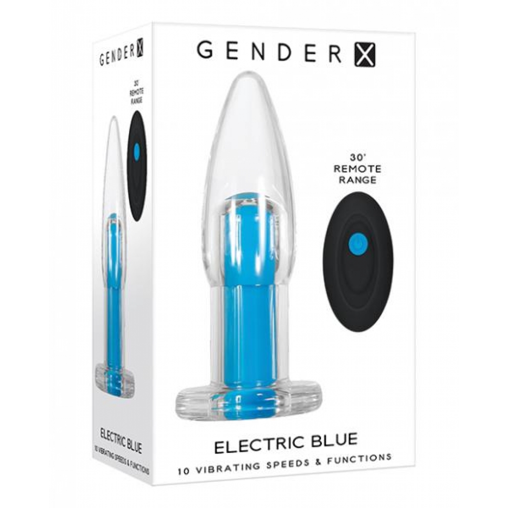 Gender X Electric Blue Vibrator - Remote Controlled and Submersible