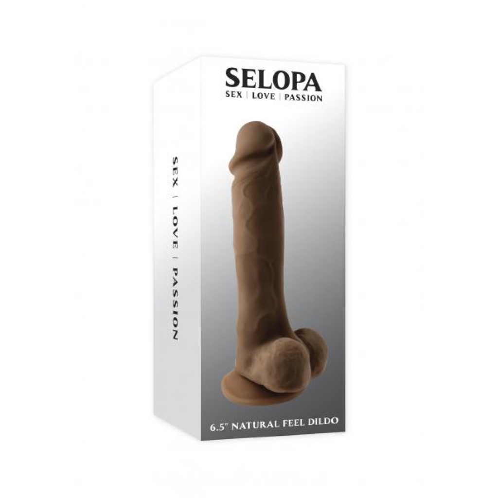 Evolved 6.5-Inch Natural Feel Dildo - Dark Skin Tone