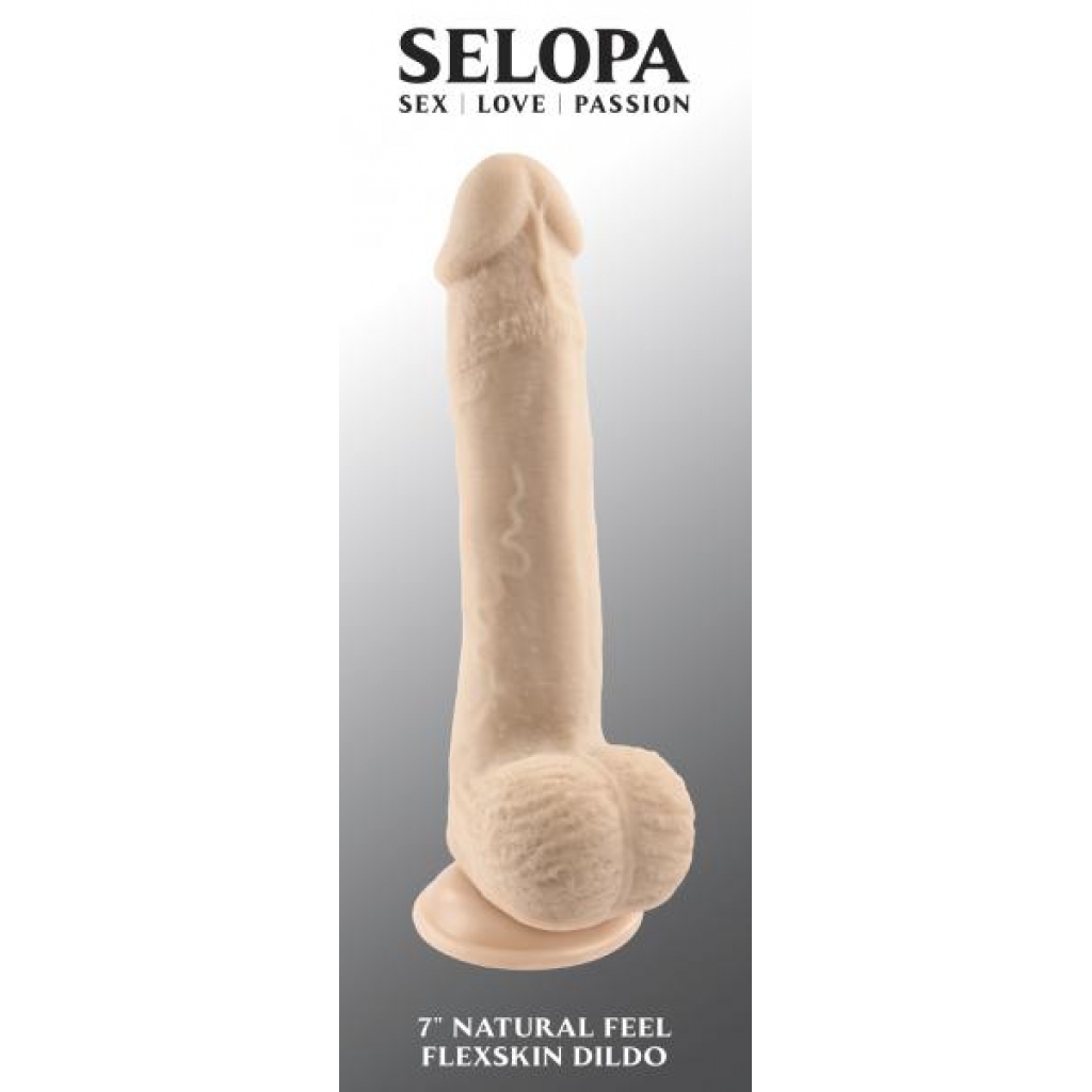 Selopa 7-Inch Natural Feel Flexskin Dildo - Light