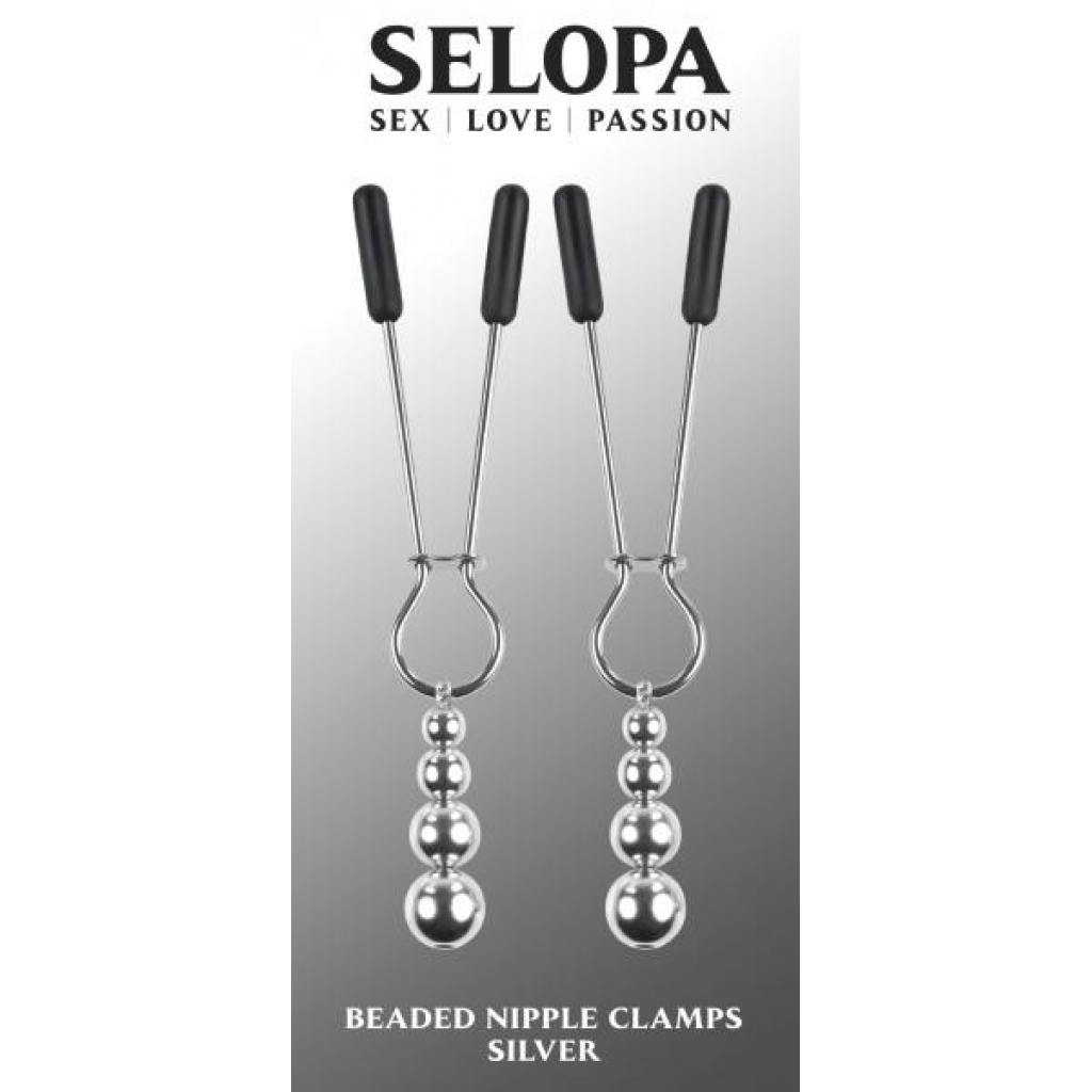 Selopa Beaded Nipple Clamps - Silver