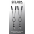 Selopa Beaded Nipple Clamps - Black Chrome