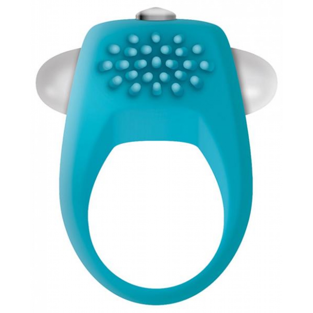 The Teal Tickler Vibrating Penis Ring