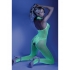 Glow Moonbeam Crotchless Bodystocking, Neon Green, O/S