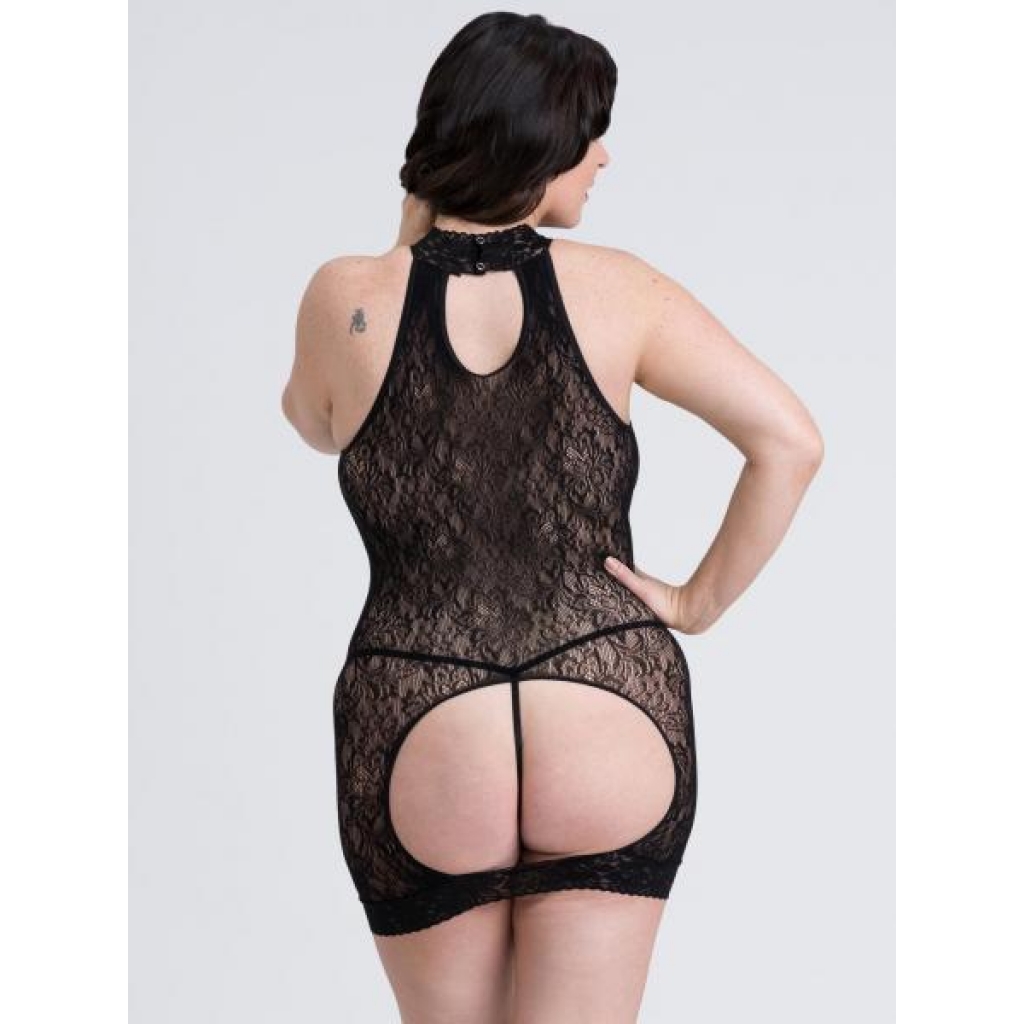 Fifty Shades Captivate Plus Size Black Lace Mini Dress