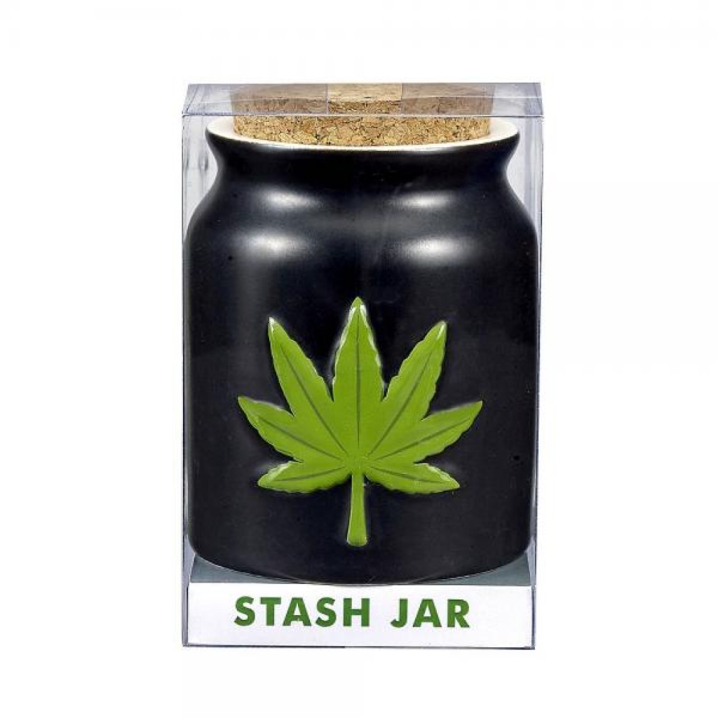 Green Leaf Stash Jar - Perfect for Your Supplies