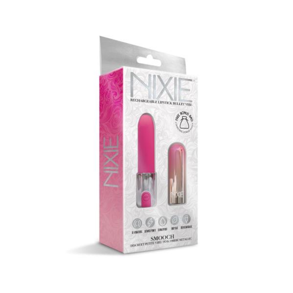 Compact Nixie Lipstick Vibrator in Pink Ombre