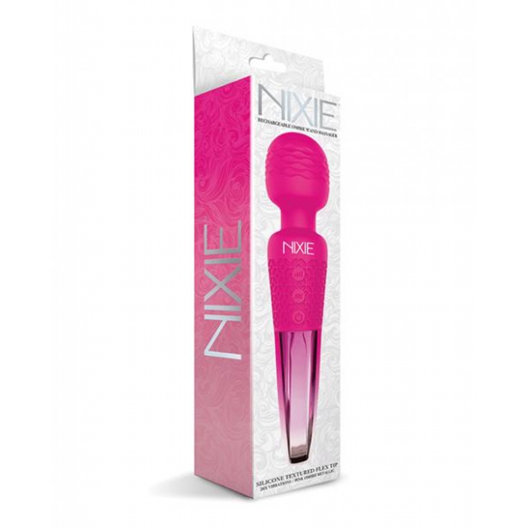 Nixie Wand Massager - Rechargeable Pink Ombre Sensation