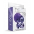 Nixie Metal Butt Plug Set - Pom Pom & Jewel Purple Metallic