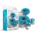 Nixie Metal Plug & Furry Cuff Set - Blue Metallic