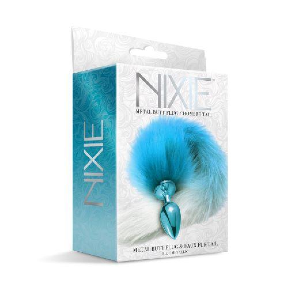 Nixie Metal Plug W/ Ombre Tail Medium Blue Metallic