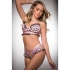 Pinklicious 2pc Silky Chekkini Panty & Bra Set - Flirty Leopard Style