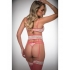 Elegant Twinkle Coral Lace Garter Set