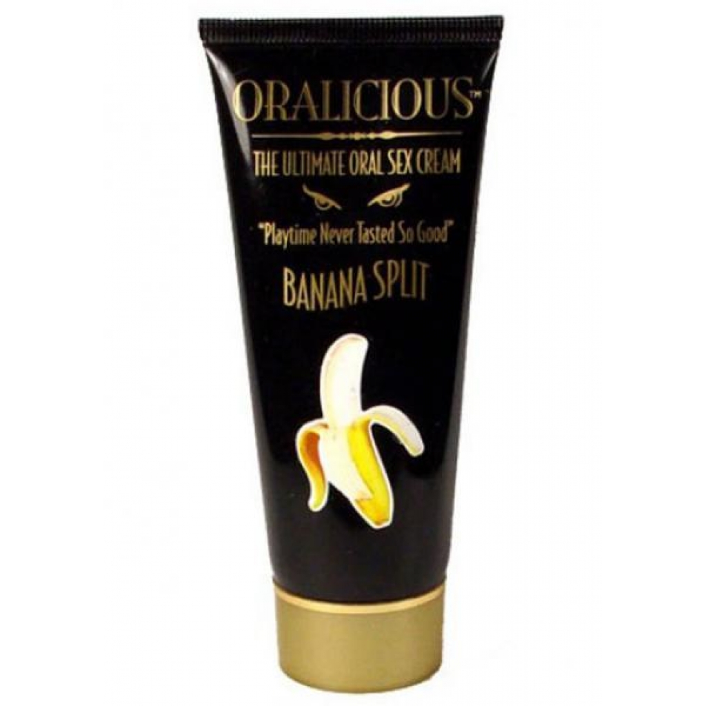 Oralicious Ultimate Oral Sex Cream - Banana Split Flavor - 2oz