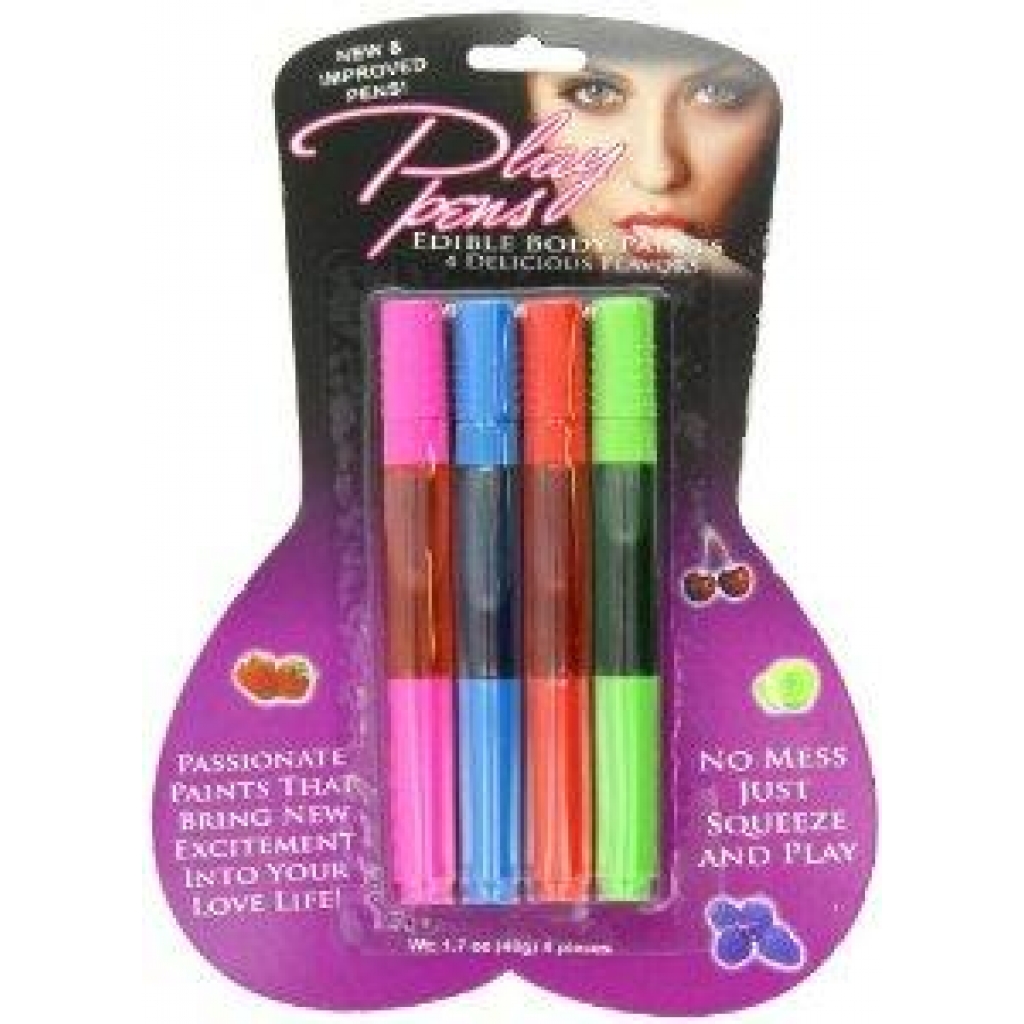 Play Pen Edible Body Paint 4 Pack - Playful Flavor Experience