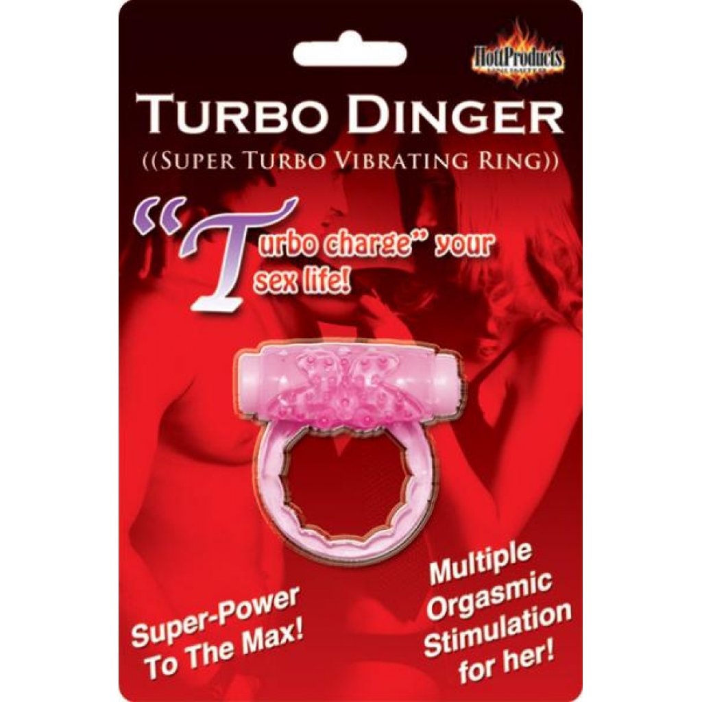 Humm Dinger Turbo Vibrating Penis Ring - Purple