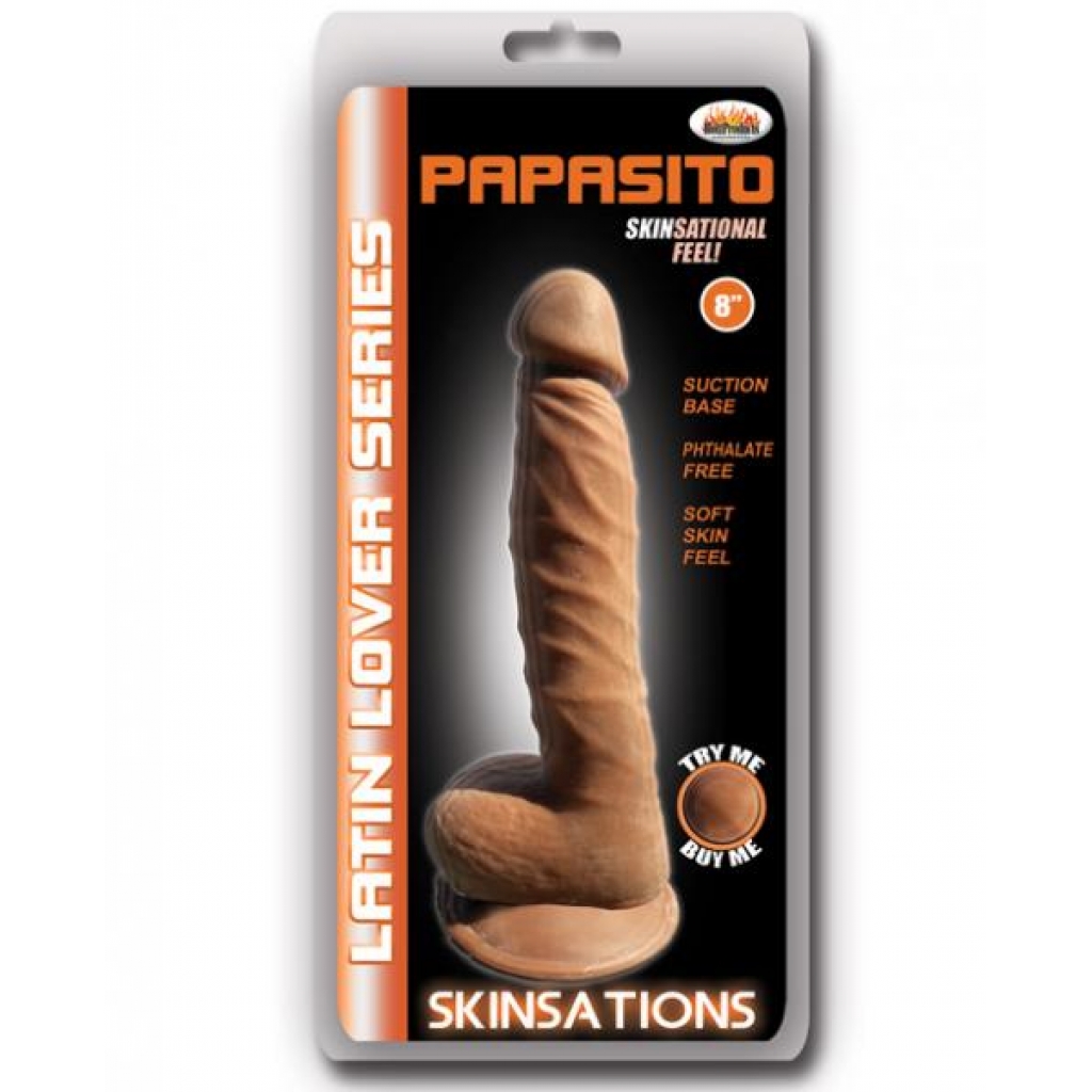 Latin Lover Papasito - 8 inches Posable Dildo - Tan