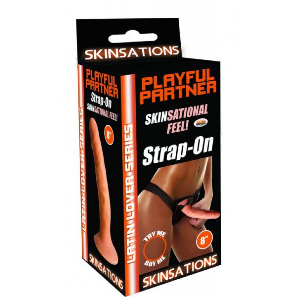 Latin Lover Playful Partner Strap-On - 8 inches