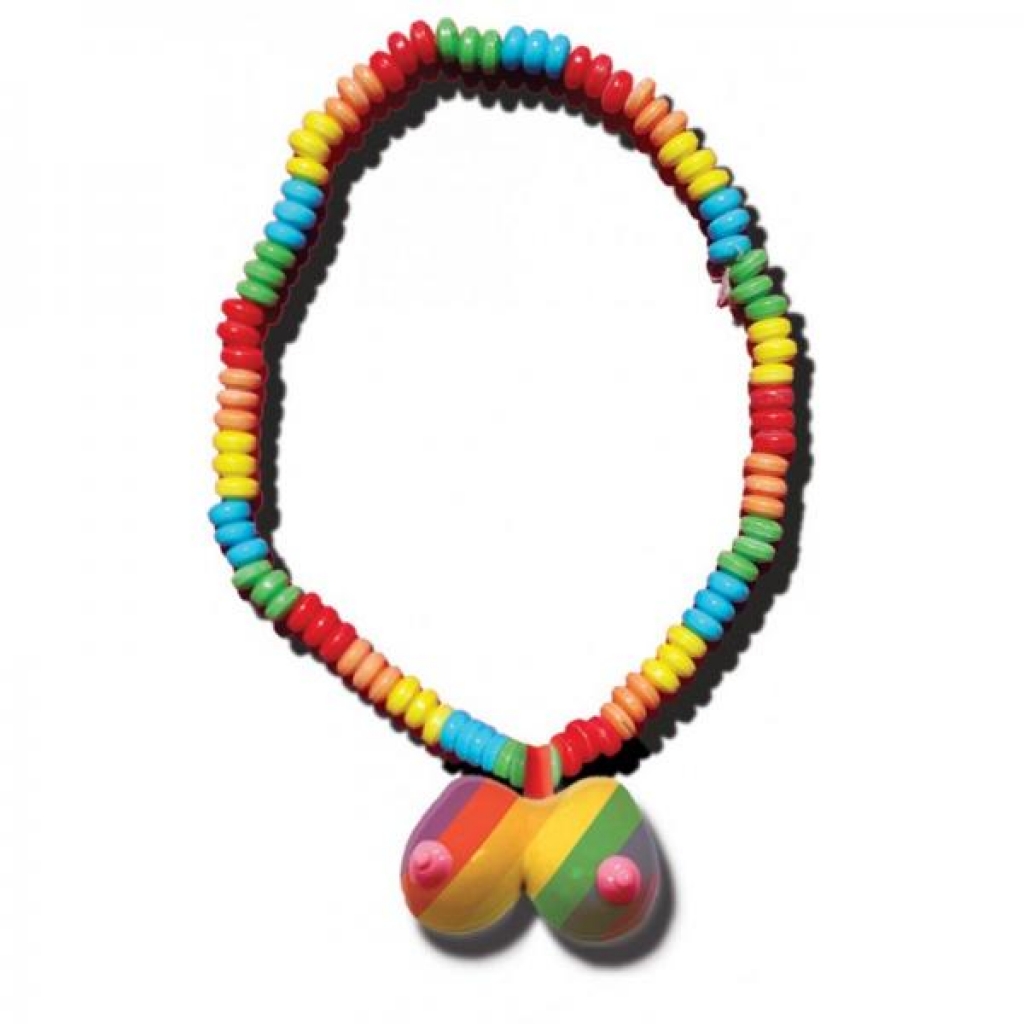 Colorful Rainbow Boobie Candy Necklace for Wild Parties