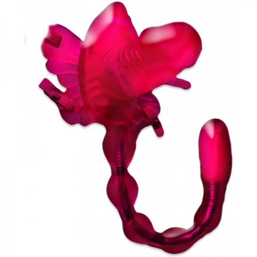 Wet Dreams Butterfly Baller Sex Harness with Dildo & Dual Motors