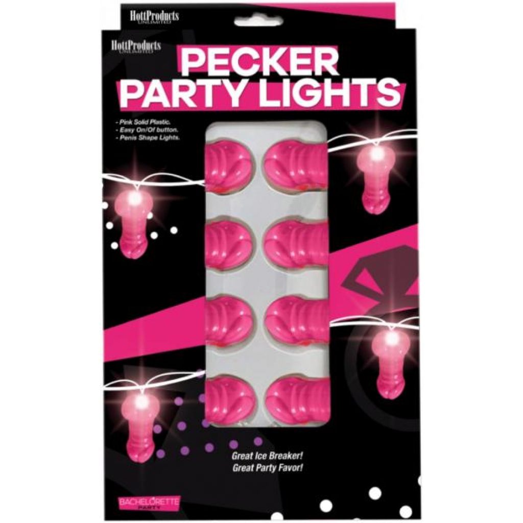 Light Up Pink Pecker String Party Lights