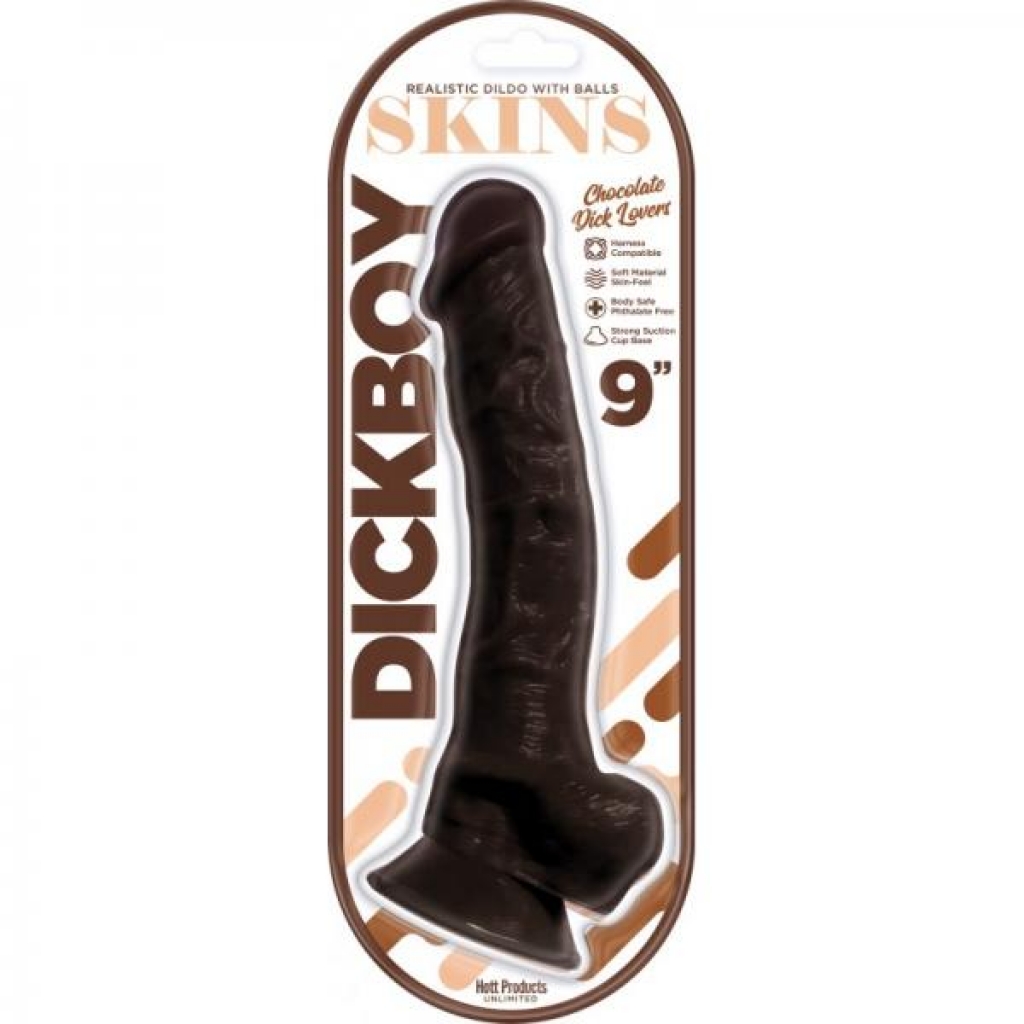 Dickboy Skins Chocolate Lovers 9in Dildo - Realistic Pleasure