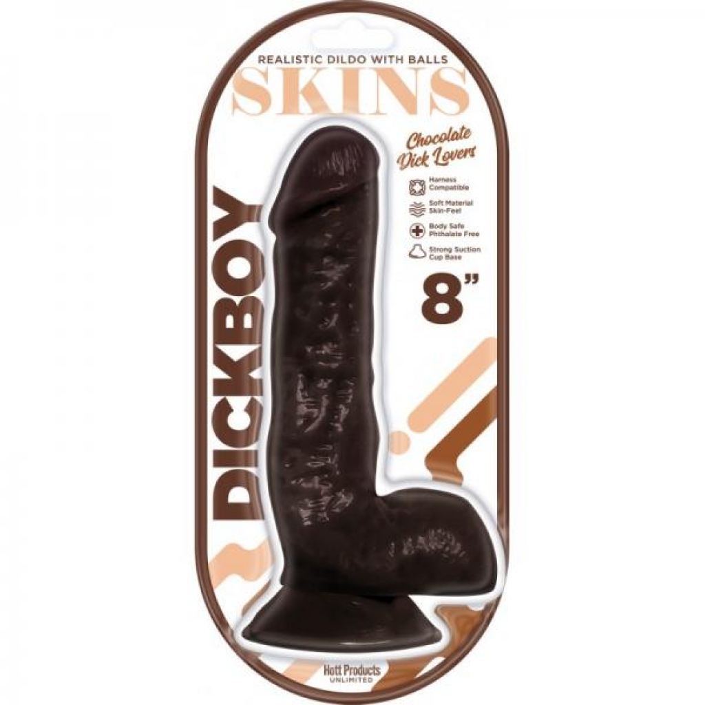 Dickboy Skins Chocolate Lovers 8in Dildo - Realistic Fun