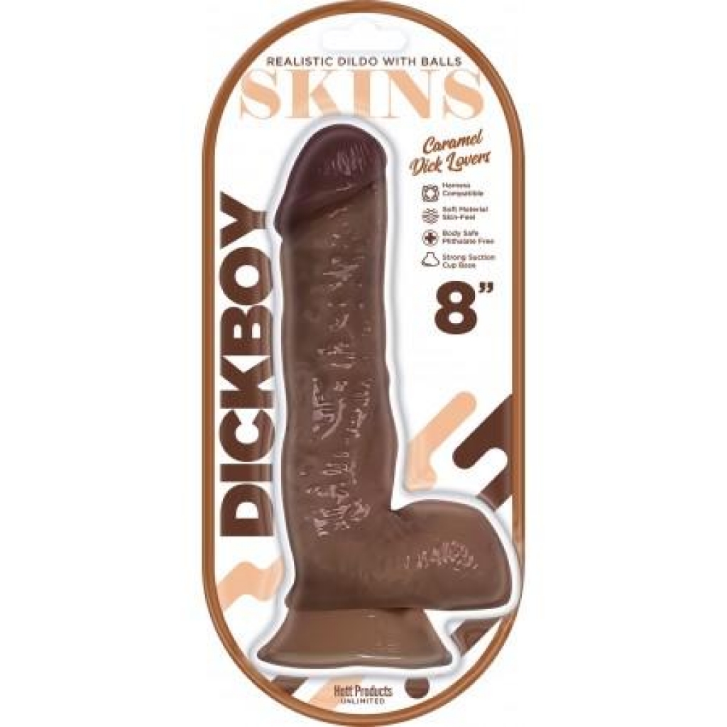 Dickboy Skins Dildo Caramel Lovers 8in: Realistic Indulgence