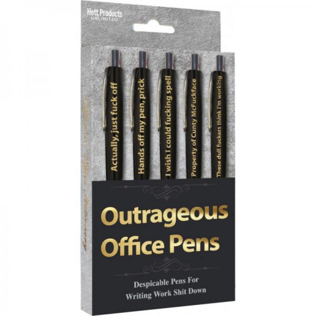 Outrageous Office Pens - Assorted Sayings 5 Pack